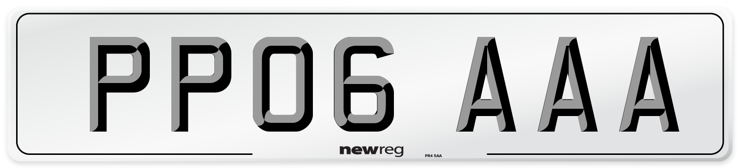 PP06 AAA Number Plate from New Reg
